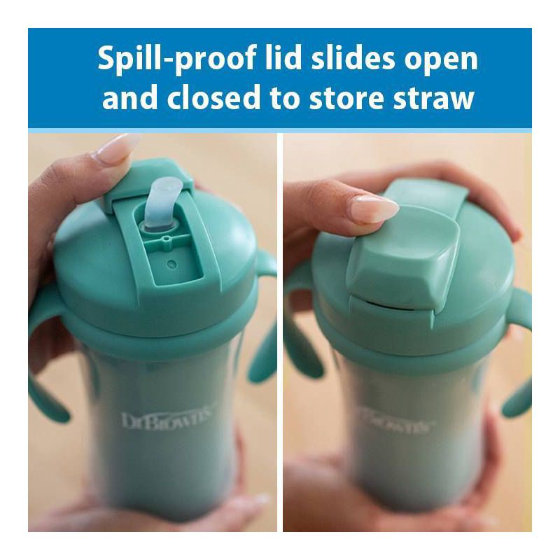 slide 7 of 8, Dr. Brown's 10oz Insulated Straw Cups - Sage - 2pk, 2 ct; 10 oz