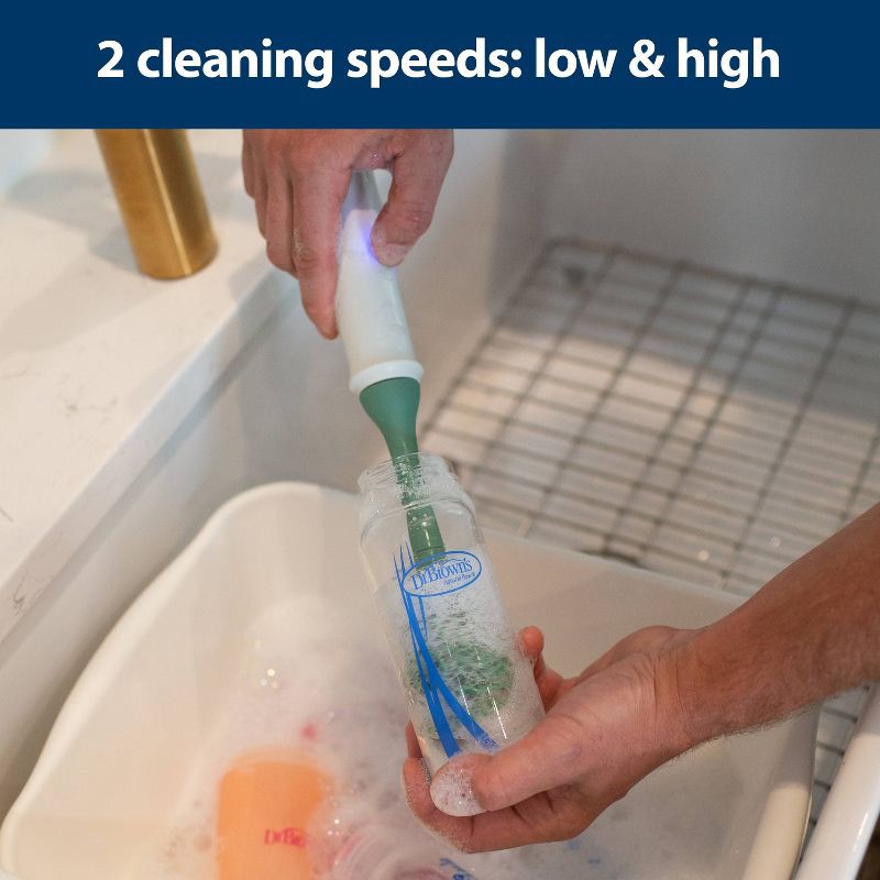 slide 6 of 8, Dr. Brown's Electronic Baby Bottle Brush Cleaning Set - 3pk, 3 ct