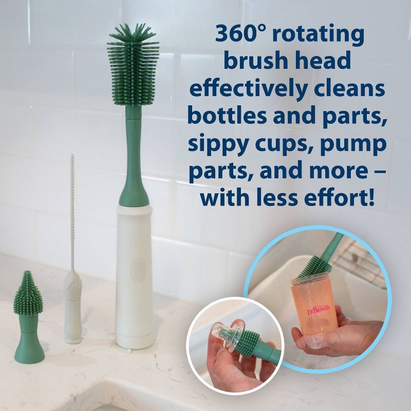 slide 8 of 8, Dr. Brown's Electronic Baby Bottle Brush Cleaning Set - 3pk, 3 ct