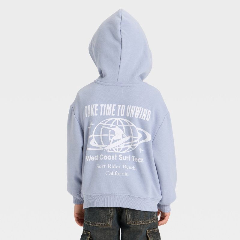 slide 3 of 4, Grayson Mini Toddler Boys' French Terry Zip-Up Hoodie - Blue 2T, 1 ct