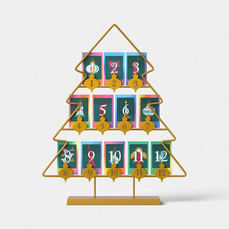 slide 2 of 4, Instax Mini Instant Film Gold Metal 12 day Advent Calendar - Wondershop™, 1 ct