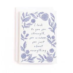 Minted Greeting Card Blue Carnations