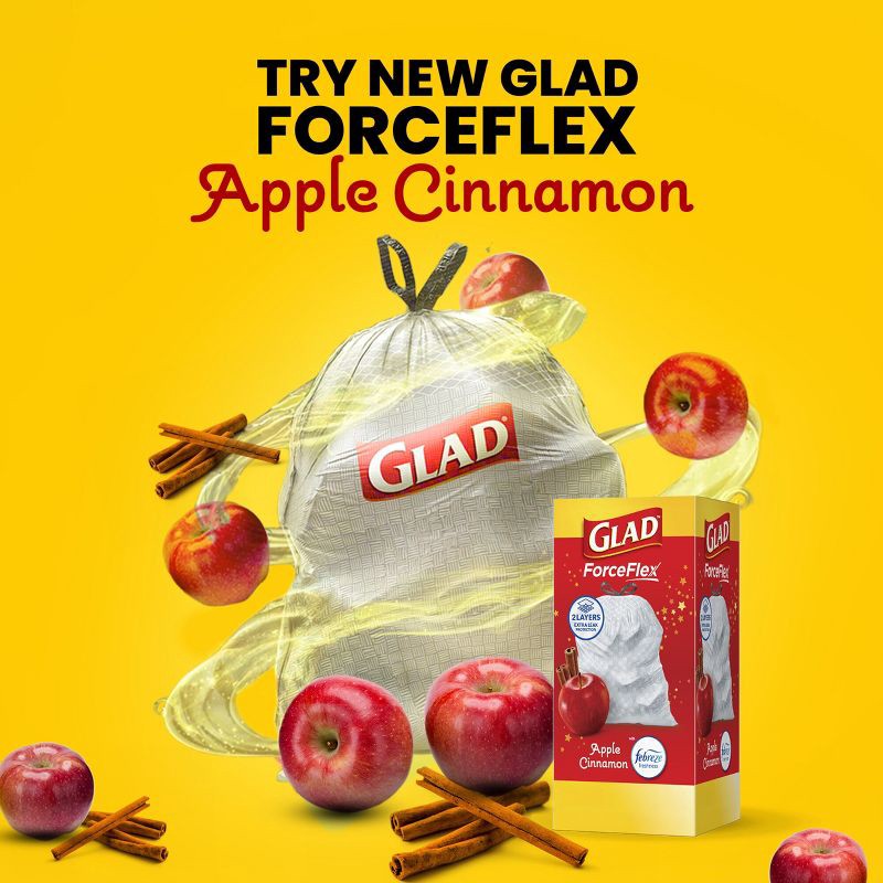 slide 3 of 11, Glad Trash Bags - Apple Cinnamon - 13gal/50ct, 13 gal, 50 ct