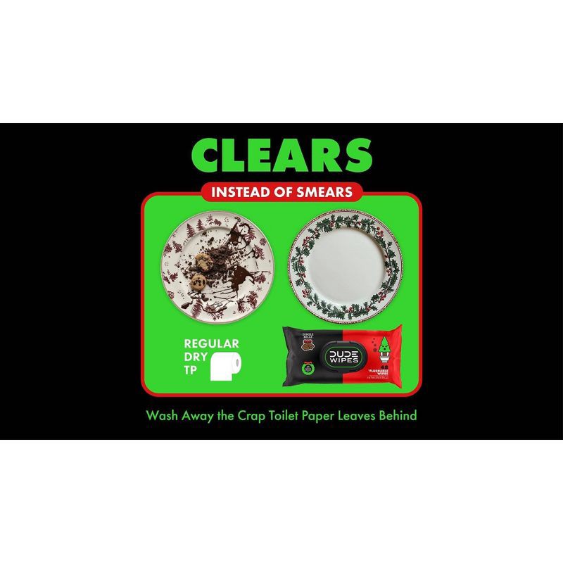 slide 3 of 7, Dude Wipes Dingle Bells Flushable Wipes - 3pk/48ct, 3 ct, 48 ct