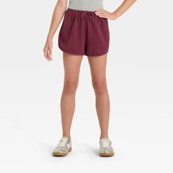 Girls' Knit Pull-On Shorts - art class™ Maroon M