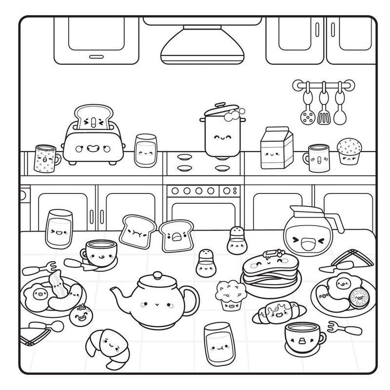 slide 4 of 5, Harper Collins Cozy Coloring: Food & Snacks (Paperback), 1 ct