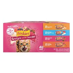 Friskies Tuna, Chicken, Fish, Beef, Salmon and Seafood Flavor Variety Pack Gravy Wet Cat Food - 16.5lbs/48ct