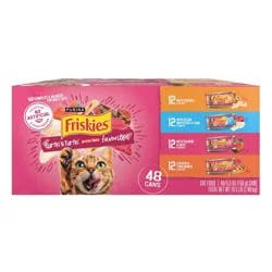 Friskies Tuna, Chicken, Fish, Beef, Salmon and Seafood Flavor Variety Pack Gravy Wet Cat Food - 16.5lbs/48ct