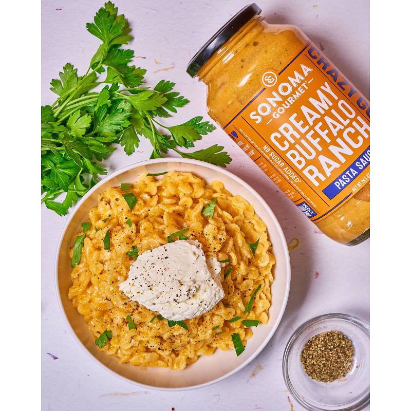 slide 5 of 7, Sonoma Gourmet Creamy Buffalo Ranch Pasta Sauce - 24.5oz, 24.5 oz