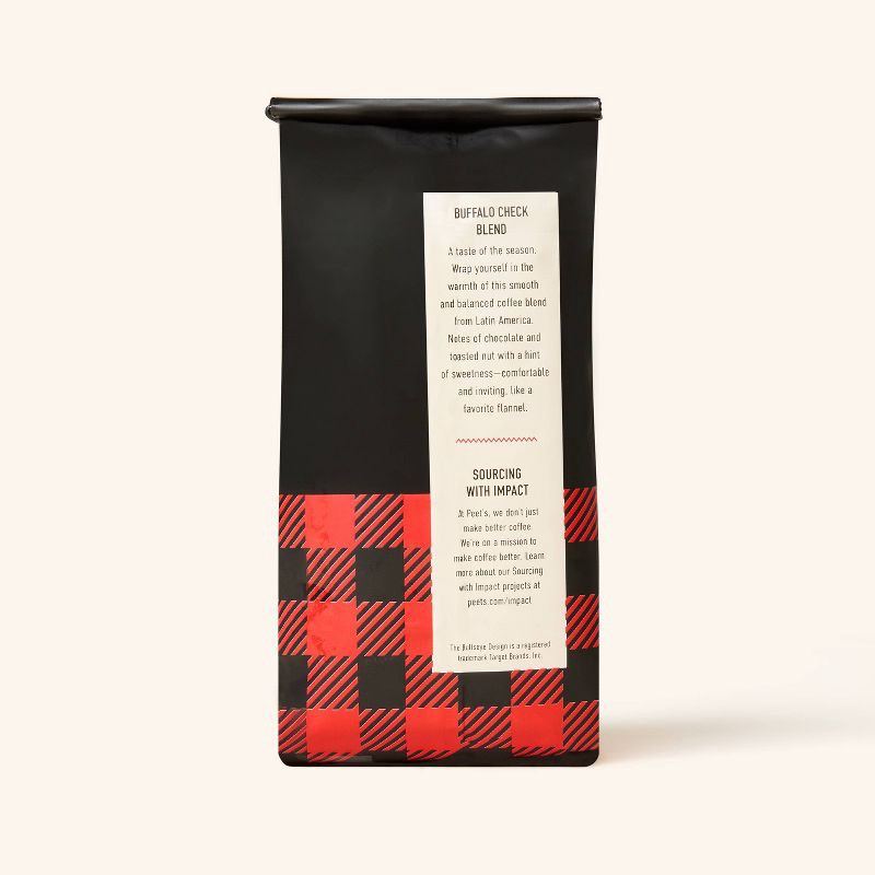 slide 2 of 5, Peet's Coffee Buffalo Check Blend Medium Roast Whole Bean Coffee - 10.5oz - Woolrich x Target, 10.5 oz
