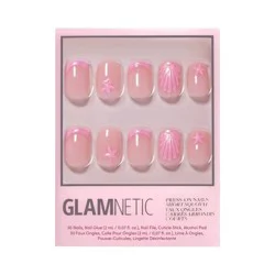 Glamnetic Press-On Nails - Blush Dunes - 30ct - Ulta Beauty: Squared Oval, French Style, Gloss Finish, ABS Material