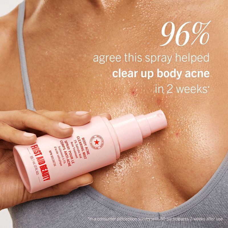 slide 6 of 10, FIRST AID BEAUTY Body Acne Clearing Mist with 2% Salicylic Acid - 3oz - Ulta Beauty, 3 oz