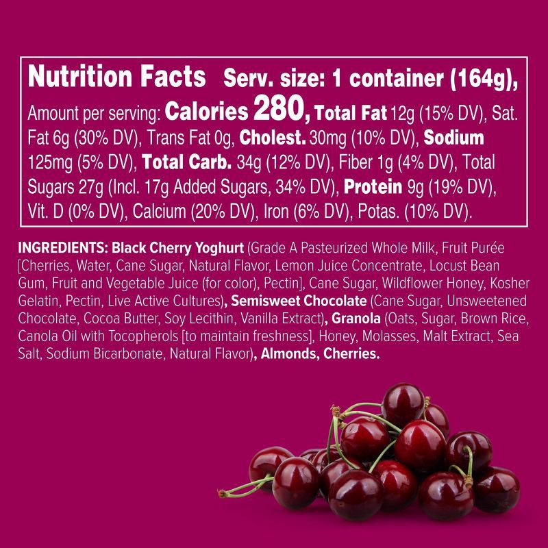 slide 5 of 8, noosa Black Cherry Mix-ins Aussie Style Yogurt - 9g Protein 5.8oz, 9 gram, 5.8 oz