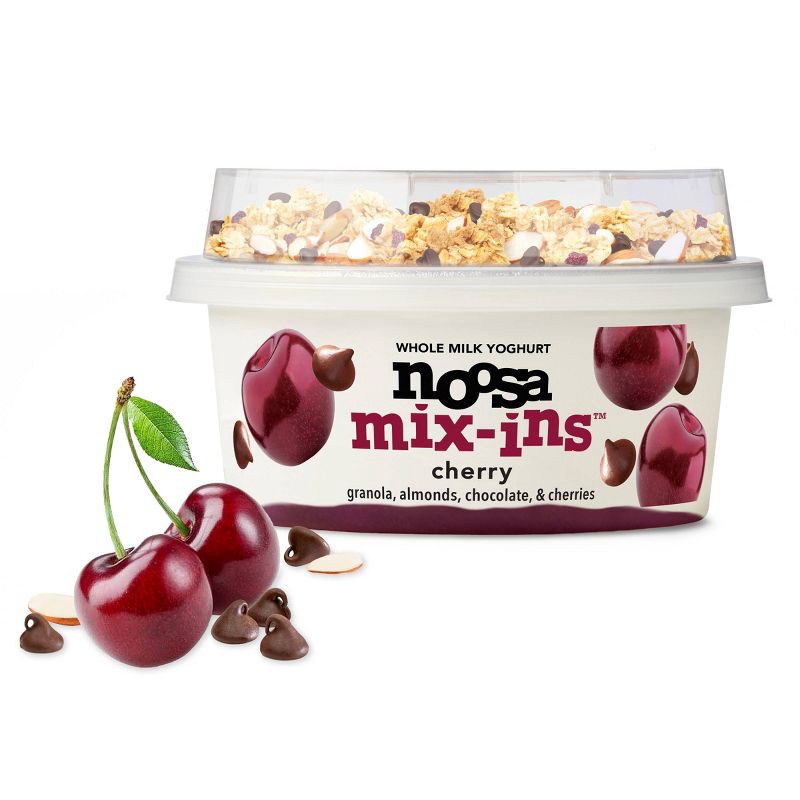 slide 7 of 8, noosa Black Cherry Mix-ins Aussie Style Yogurt - 9g Protein 5.8oz, 9 gram, 5.8 oz