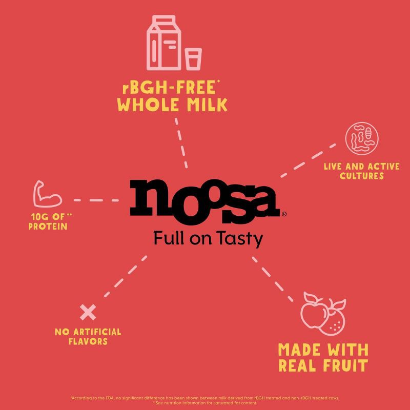 slide 3 of 8, noosa Strawberry Mix-ins Aussie Style Yogurt - 9g Protein 5.8oz, 9 gram, 5.8 oz