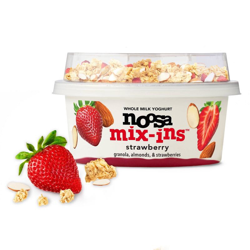 slide 7 of 8, noosa Strawberry Mix-ins Aussie Style Yogurt - 9g Protein 5.8oz, 9 gram, 5.8 oz