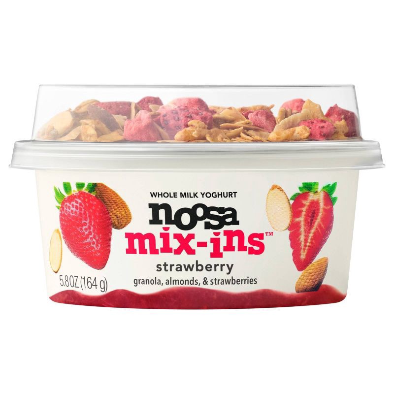 slide 8 of 8, noosa Strawberry Mix-ins Aussie Style Yogurt - 9g Protein 5.8oz, 9 gram, 5.8 oz