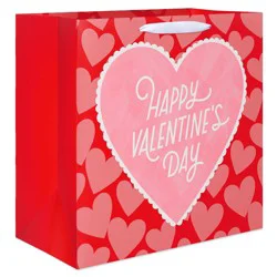 American Greetings Valentine's Day XL Square Gift Bag Pink Heart