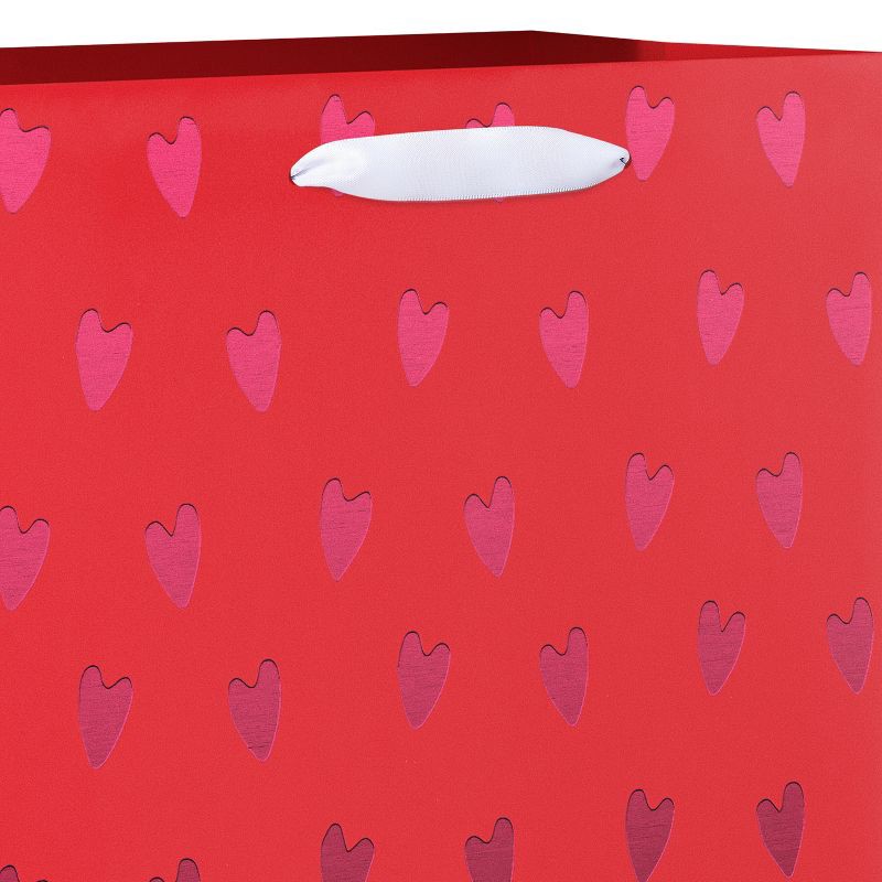 slide 3 of 5, American Greetings Valentine's Day Medium Gift Bag All Over Hearts on Red, 1 ct