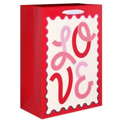 American Greetings Valentine's Day Medium Gift Bag Love with Red Border