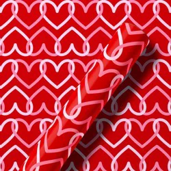 American Greetings 96"x30" Valentine's Day Wrapping Paper Heart Chain 20 sq ft