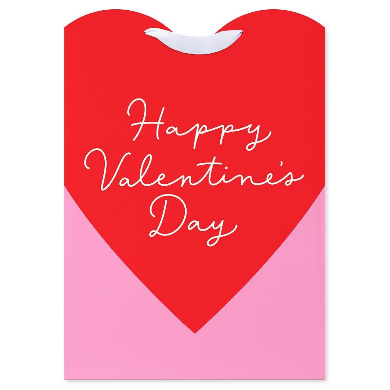 slide 2 of 5, American Greetings Valentine's Day Medium Gift Bag Diecut Heart, 1 ct