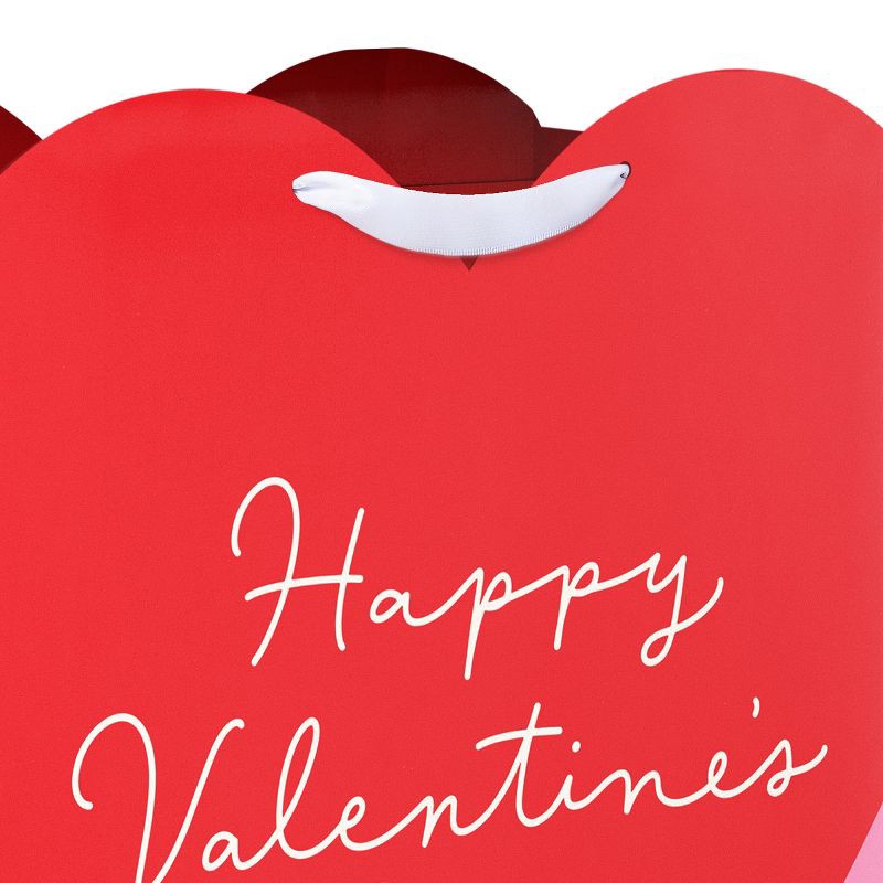 slide 3 of 5, American Greetings Valentine's Day Medium Gift Bag Diecut Heart, 1 ct