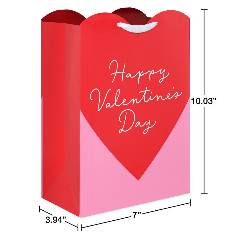 slide 4 of 5, American Greetings Valentine's Day Medium Gift Bag Diecut Heart, 1 ct