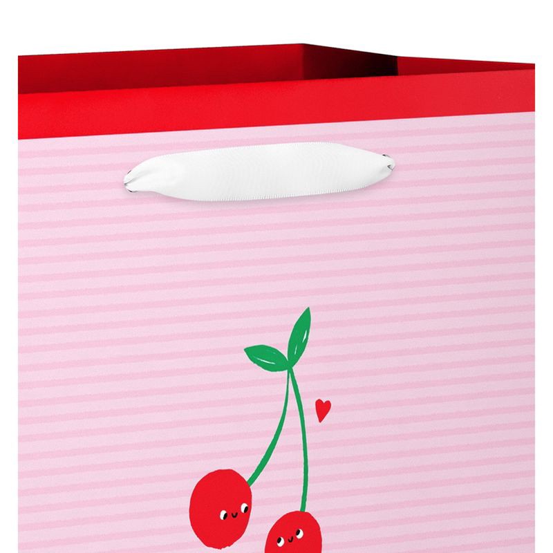 slide 3 of 5, American Greetings Valentine's Day Large Gift Bag Cherries on Pink, 1 ct