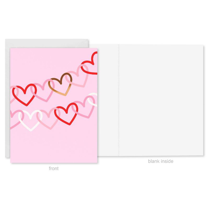 slide 3 of 5, American Greetings Valentine's Day Blank Note Cards Linked Hearts 10ct, 10 ct
