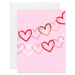 American Greetings Valentine's Day Blank Note Cards Linked Hearts 10ct
