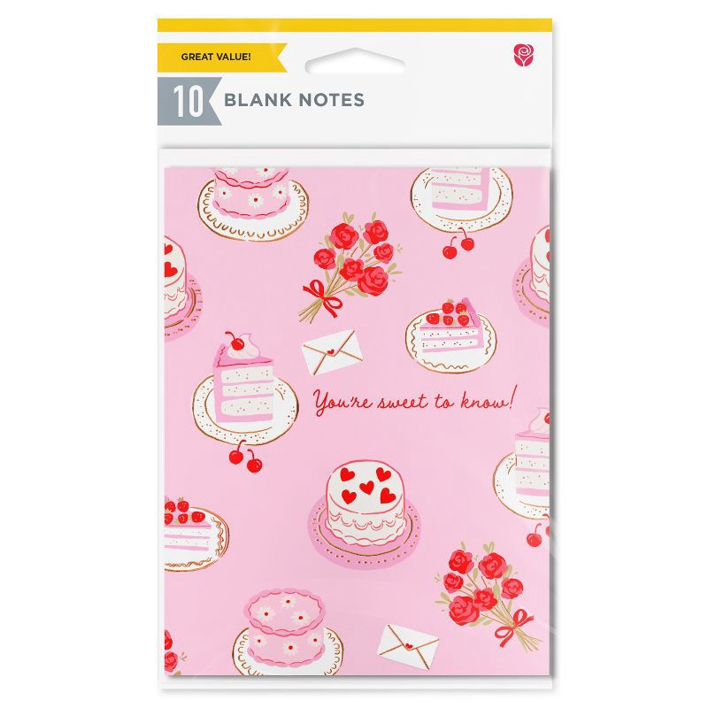 slide 4 of 5, American Greetings 10ct Blank Valentine's Day Card Pack with Envelopes, Sweets, 10 ct