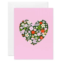 American Greetings 10ct Spring Blank Note Cards Floral Heart