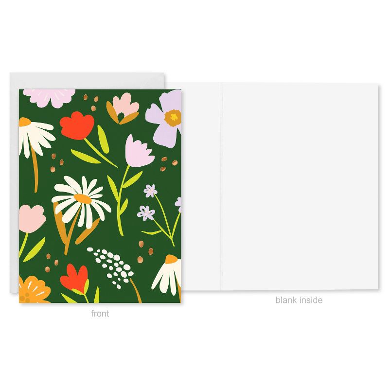slide 3 of 5, American Greetings 10ct Spring Blank Note Cards Tossed Florals, 10 ct