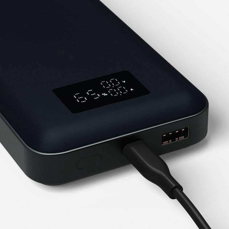 slide 2 of 3, 20000mAh Power Bank with Screen - heyday™ Black, 1 ct