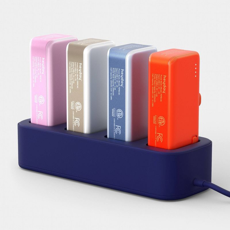 slide 2 of 4, 2500mAh Multihub Base with 4 Power Banks - heyday™, 1 ct