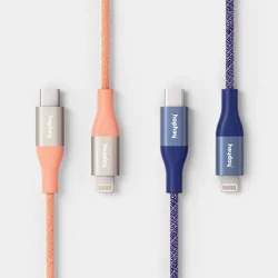 10 USB-C to Lightning Braided Cable - 2pk - heyday™ Peach Future Dusk