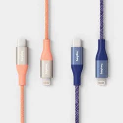 10 USB-C to Lightning Braided Cable - 2pk - heyday™ Peach Future Dusk