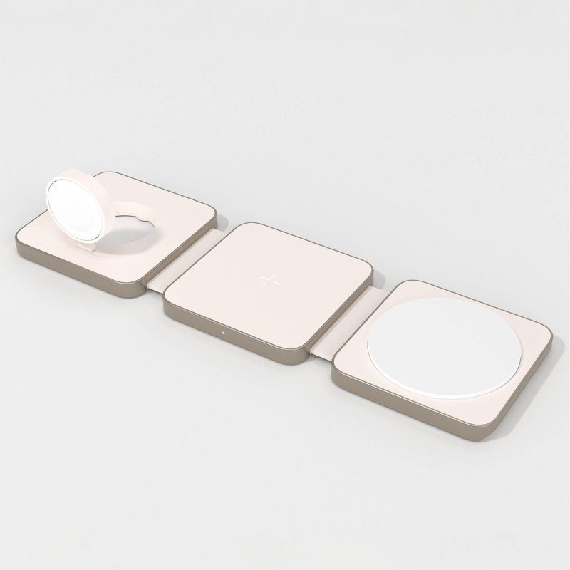 slide 2 of 4, Qi2 Wireless 3-in-1 Folding Charging Pad - Stone White - heyday™ White, 1 ct