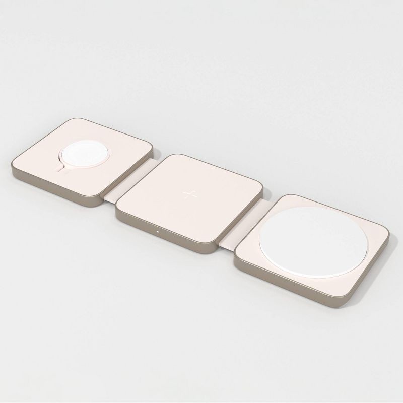 slide 1 of 4, Qi2 Wireless 3-in-1 Folding Charging Pad - Stone White - heyday™ White, 1 ct