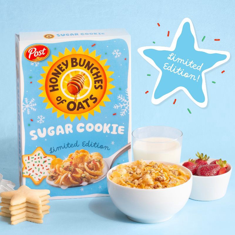 slide 4 of 11, Post Honey Bunches of Oats Sugar Cookie Breakfast Cereal - 15.2oz, 15.2 oz