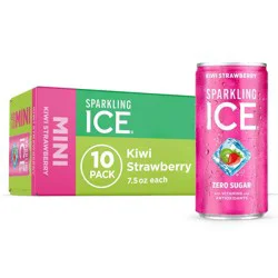 Sparkling ICE Kiwi Strawberry Sparkling Water - 10pk/7.5 fl oz Mini Cans
