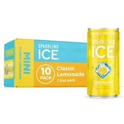 Sparkling ICE Classic Lemonade Sparkling Water - 10pk/7.5 fl oz Mini Cans