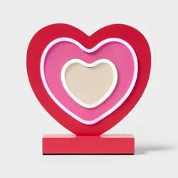Valentine's Day Wood Base with Neon Tube Table Decor Heart - Spritz™
