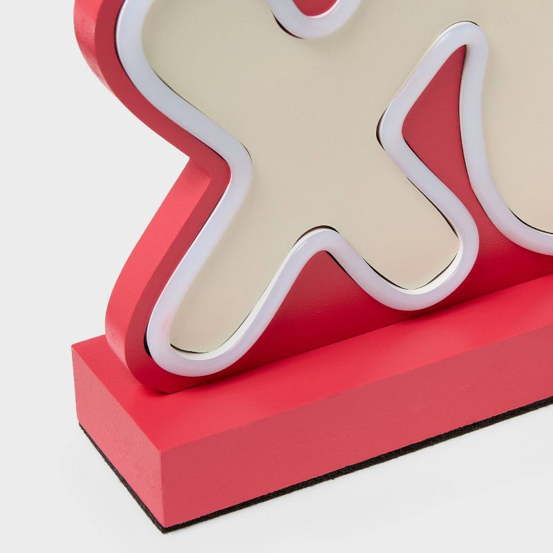 slide 3 of 3, Valentine's Day Wood Base with Neon Tube Table Decor - Spritz™, 1 ct