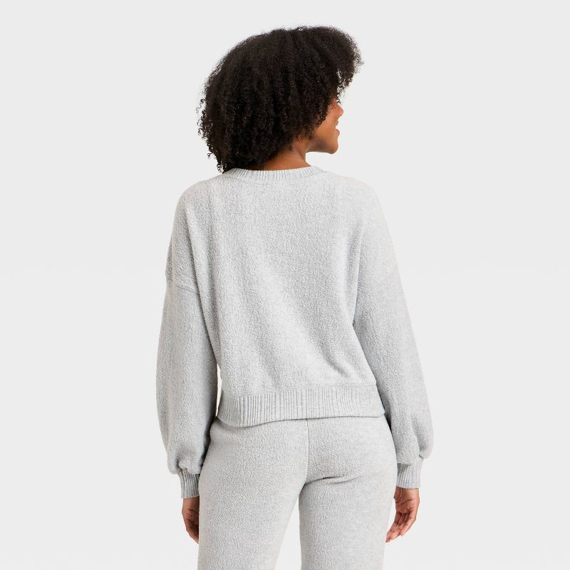 slide 2 of 3, Women's Teddy Pullover Sweatshirt - Auden™ Gray XL, 1 ct