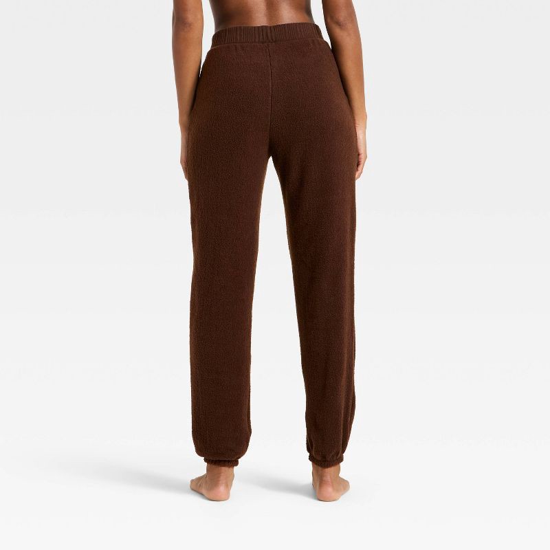 slide 2 of 3, Women's Teddy Jogger Pants - Auden™ Brown L, 1 ct