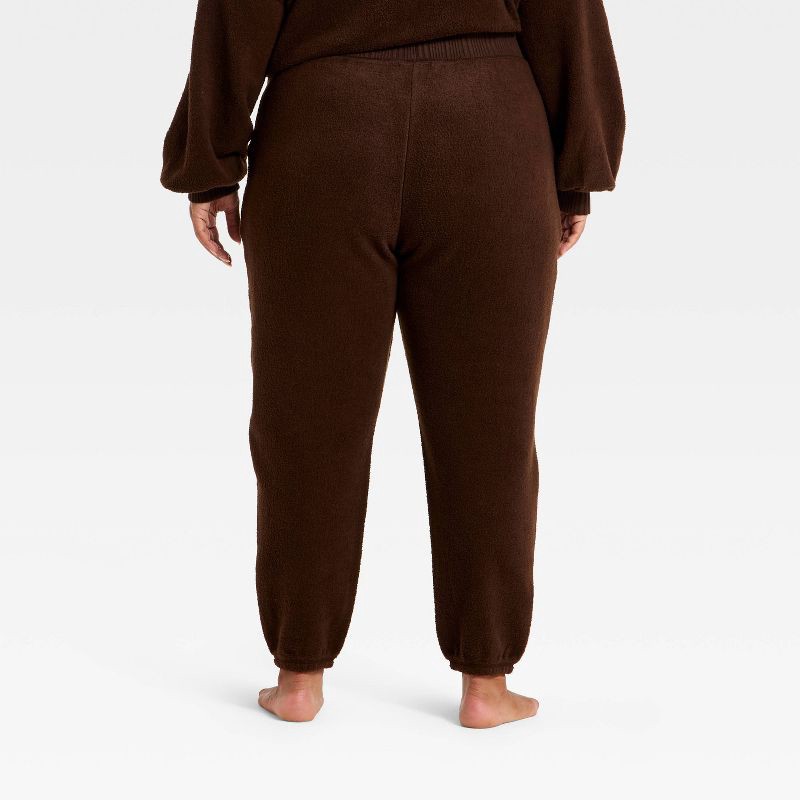 slide 2 of 3, Women's Teddy Jogger Pants - Auden™ Brown XXL, 1 ct