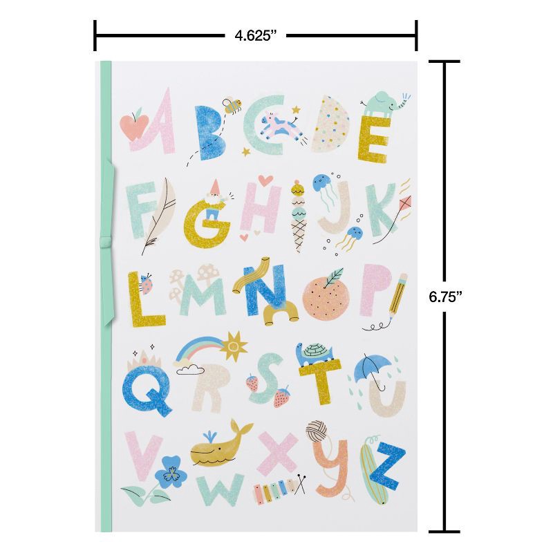 slide 4 of 4, American Greetings New Baby Congratulations Card Lifetime of Love Pastel Alphabet Includes Envelope, 1 ct