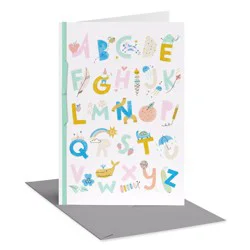 American Greetings New Baby Congratulations Card Lifetime of Love Pastel Alphabet Includes Envelope